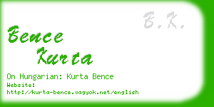 bence kurta business card